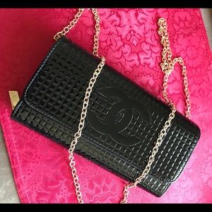 NWOT Patent Leather Crossbody Clutch Chanel